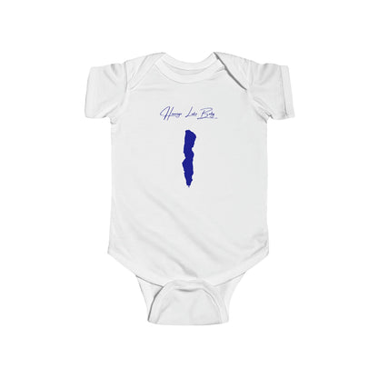 New  York  Honeoye  Lake  Onesie  front  position  view  from  front  white.webp