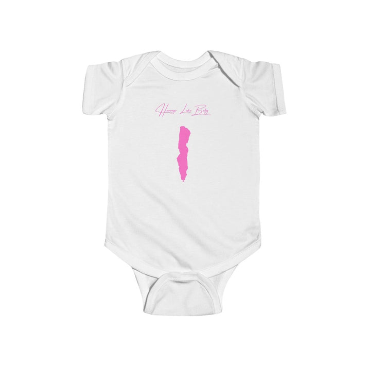 New  York  Honeoye  Lake  Onesie  front  position  view  from  front  white.webp