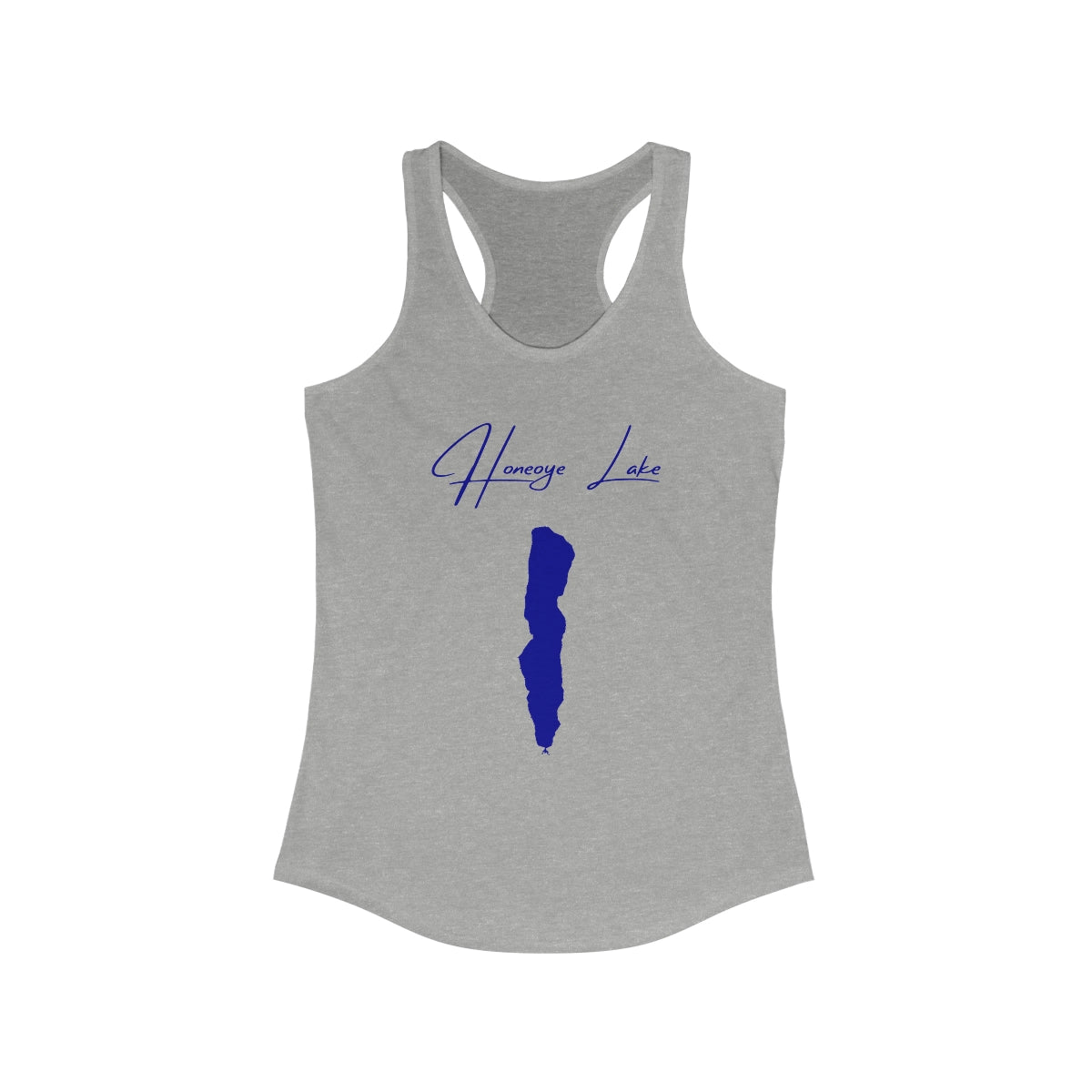 New  York  Honeoye  Lake  Racerback-Tank  front  position  view  from  front  heather  grey.webp