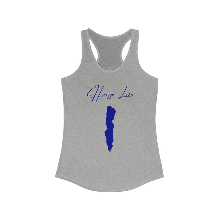 New  York  Honeoye  Lake  Racerback-Tank  front  position  view  from  front  heather  grey.webp