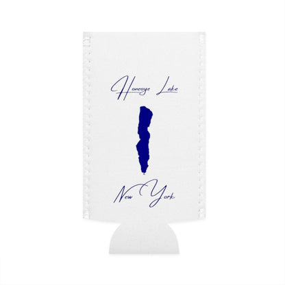 New  York  Honeoye  Lake  Slim  Can  Koozie  front  position  view  from  flat-front  white.webp