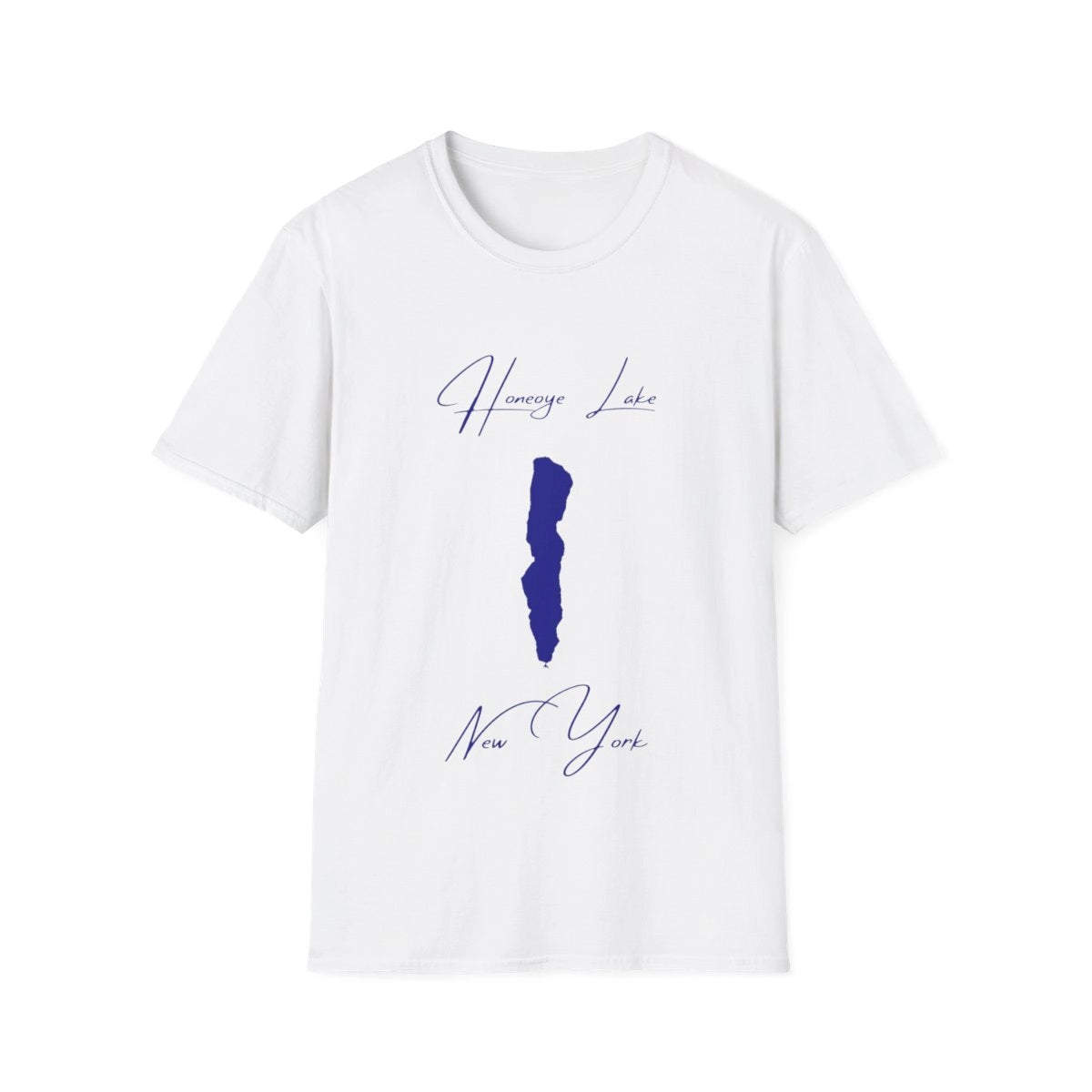 New  York  Honeoye  Lake  T-shirt  front  position  view  from  front  white.webp