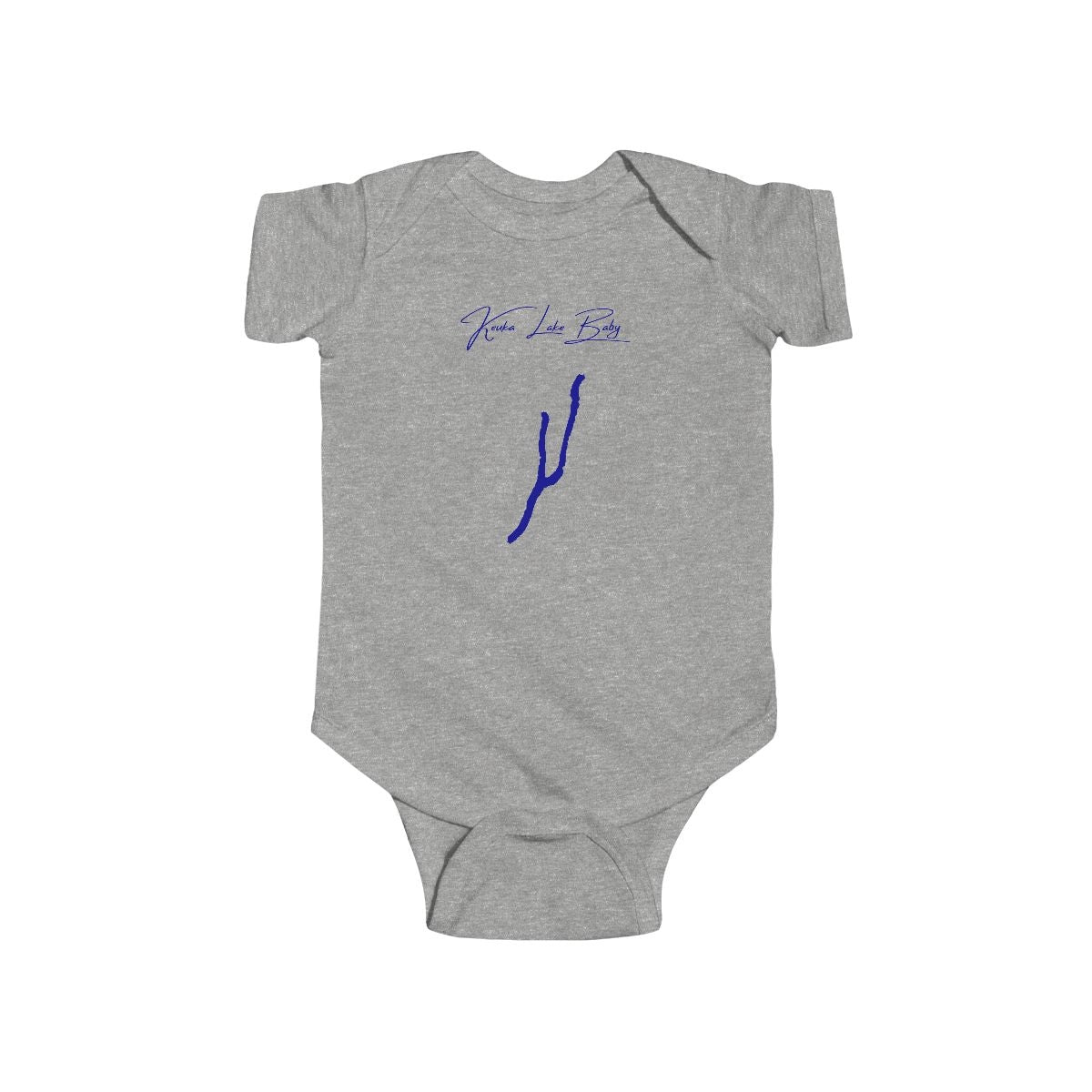 New  York  Keuka  Lake  Onesie  front  position  view  from  front  heather.webp