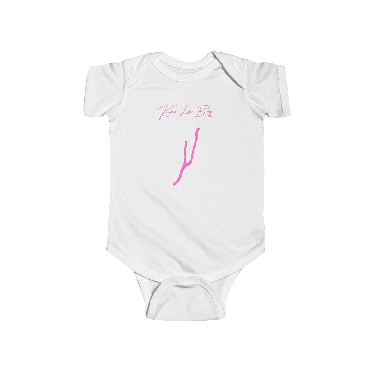 New  York  Keuka  Lake  Onesie  front  position  view  from  front  white.webp