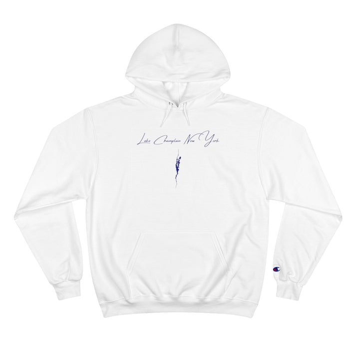 New  York  Lake  Champlain  Hoodie  front  position  view  from  front  white.webp