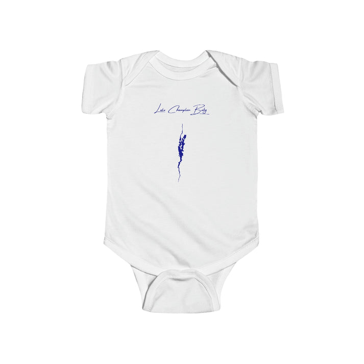 New  York  Lake  Champlain  Onesie  front  position  view  from  front  white.webp
