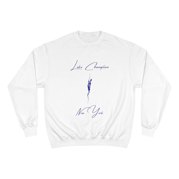 New  York  Lake  Champlain  Sweatshirt  front  position  view  from  front  white.webp