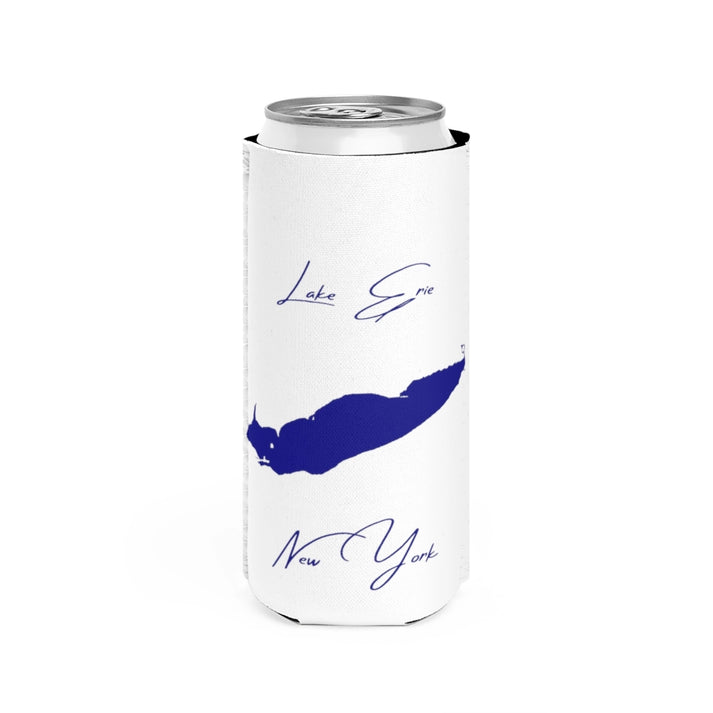 New  York  Lake  Erie  Slim  Can  Koozie  front  position  view  from  front  white.webp