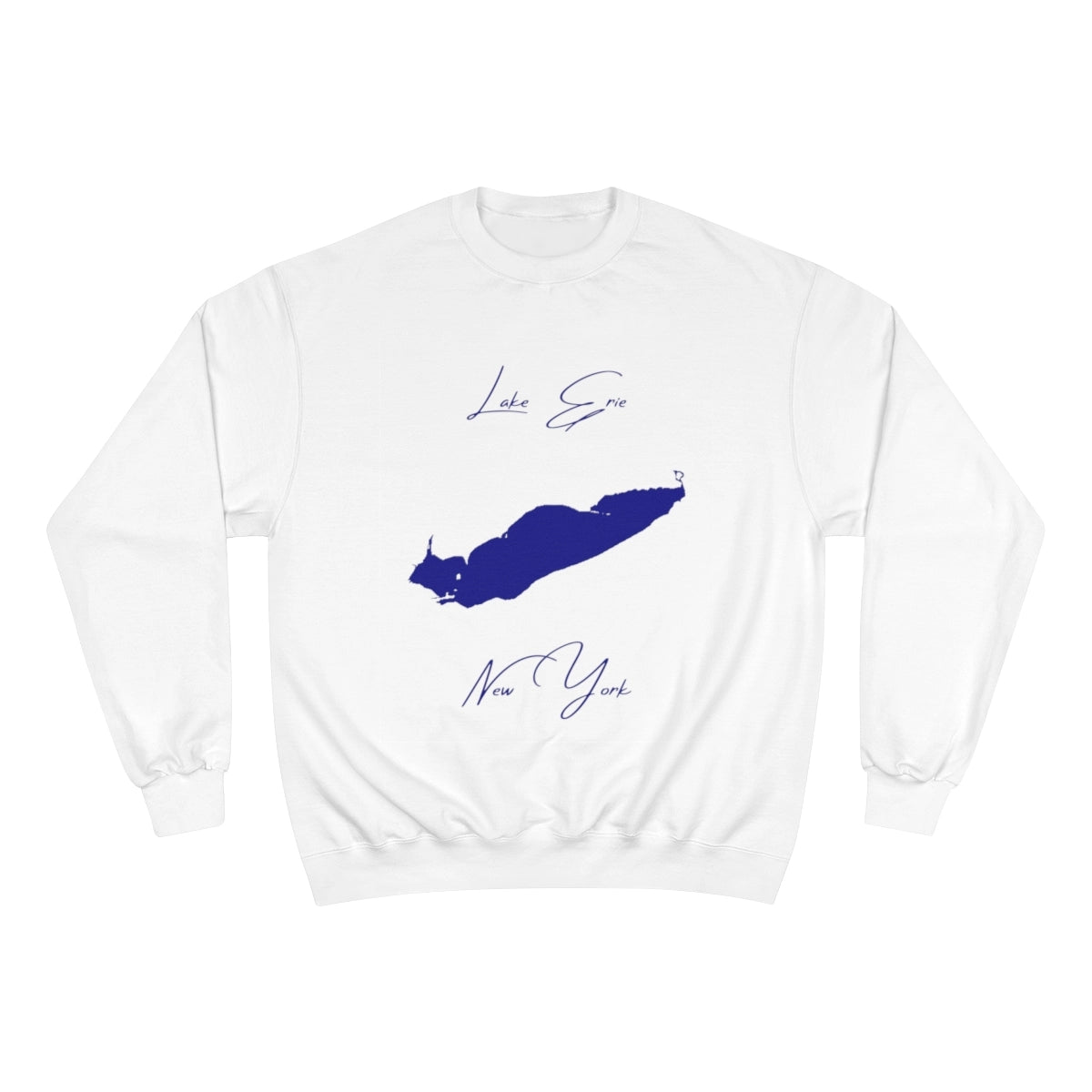 New  York  Lake  Erie  Sweatshirt  front  position  view  from  front  white.webp