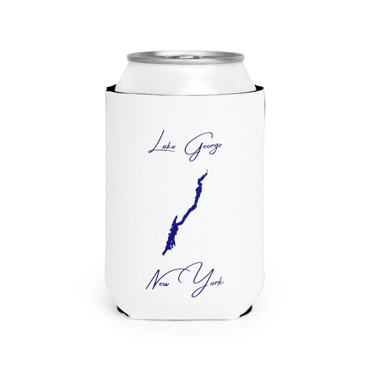New  York  Lake  George  Can  Koozie  front  position  view  from  front-2  white.webp