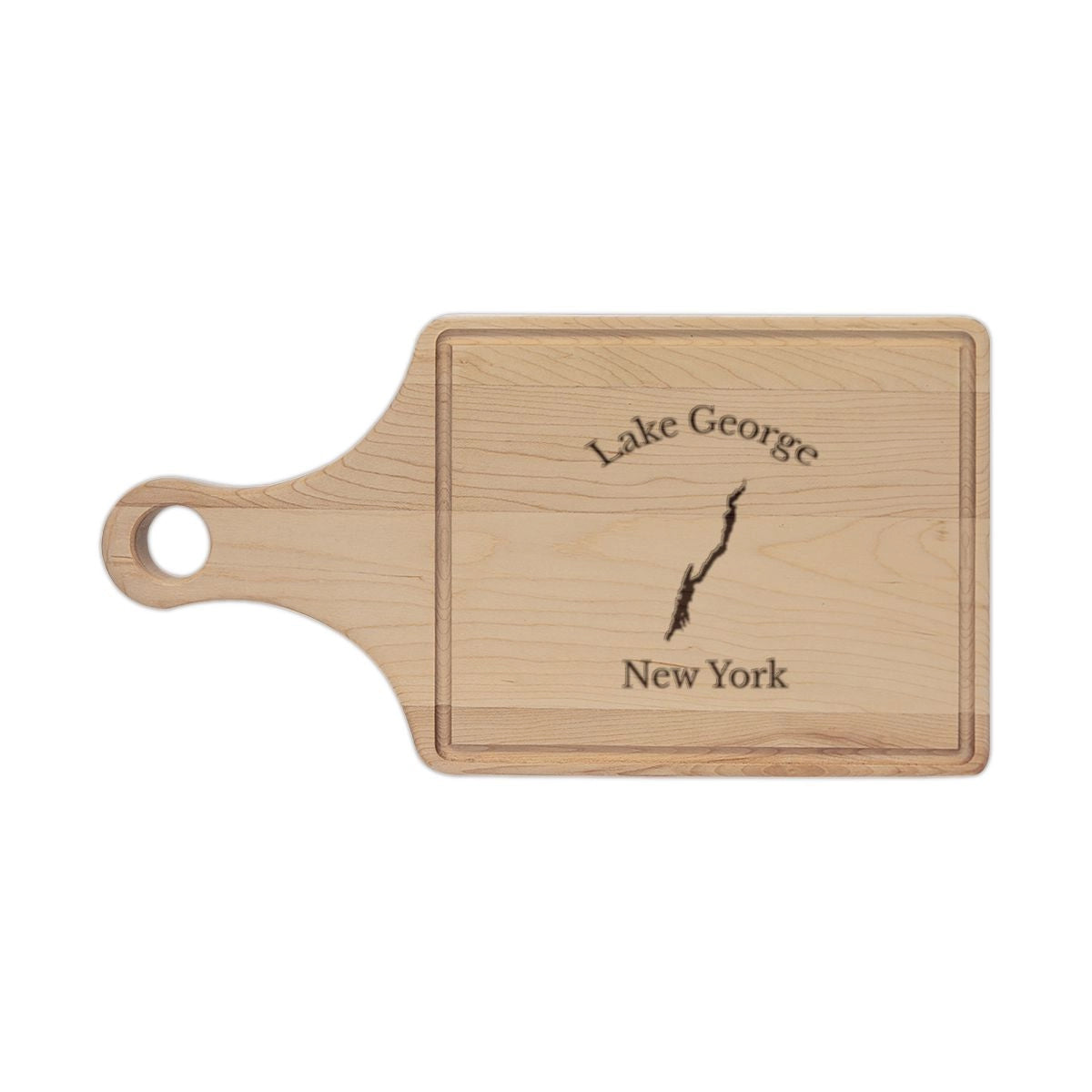 New  York  Lake  George  Engraved  Cutting  Board  front  position  view  from  front  maple.webp