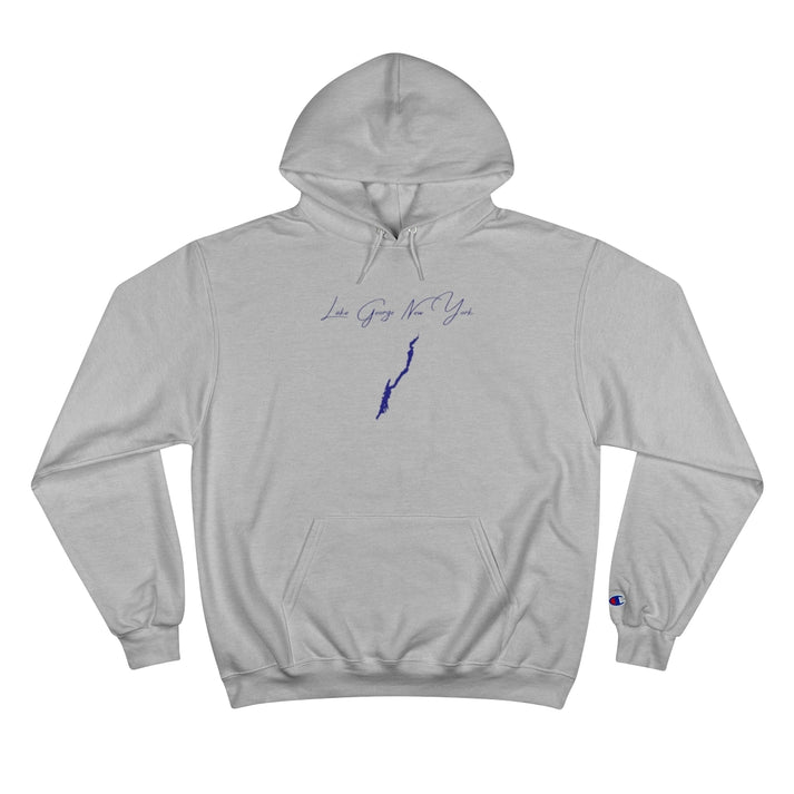 New  York  Lake  George  Hoodie  front  position  view  from  front  light  steel.webp