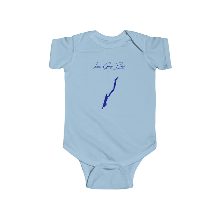 New  York  Lake  George  Onesie  front  position  view  from  front  light  blue.webp