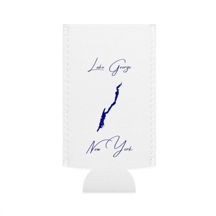 New  York  Lake  George  Slim  Can  Koozie  front  position  view  from  flat-front  white.webp