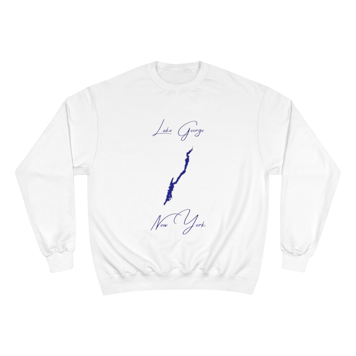 New  York  Lake  George  Sweatshirt  front  position  view  from  front  white.webp