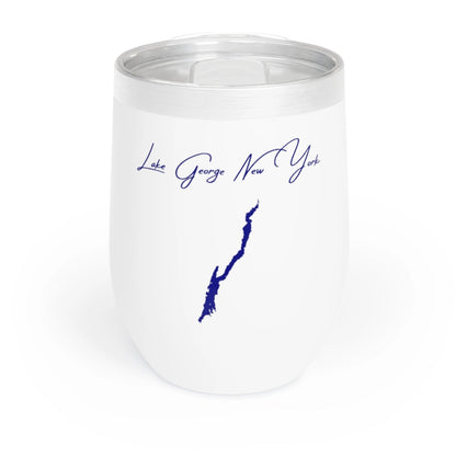 New  York  Lake  George  Wine  Tumbler  front  position  view  from  front  white.webp