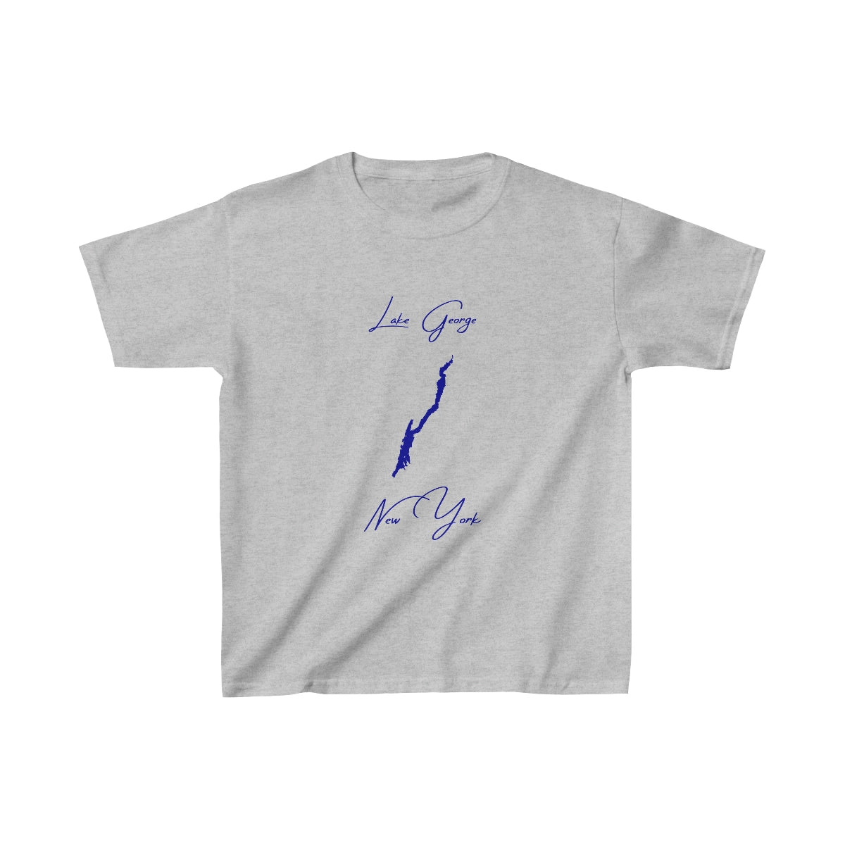 New  York  Lake  George  Youth  T-shirt  front  position  view  from  front  sport  grey.webp