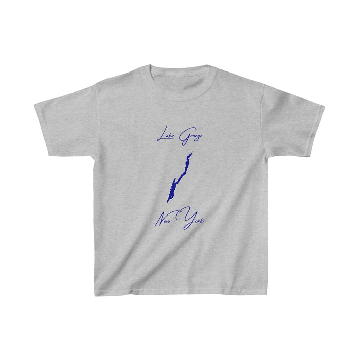 New  York  Lake  George  Youth  T-shirt  front  position  view  from  front  sport  grey.webp
