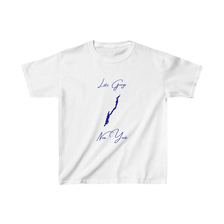 New  York  Lake  George  Youth  T-shirt  front  position  view  from  front  white.webp
