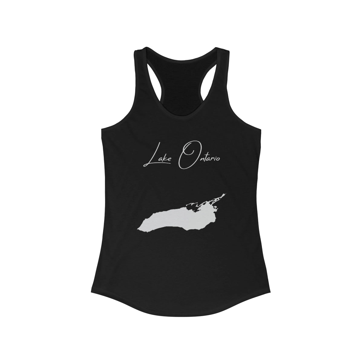 New  York  Lake  Ontario  Racerback-Tank  front  position  view  from  front  solid  black.webp