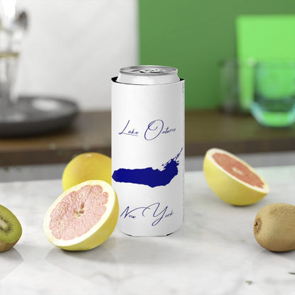 New  York  Lake  Ontario  Slim  Can  Koozie  front  position  view  from  context-2  white.webp