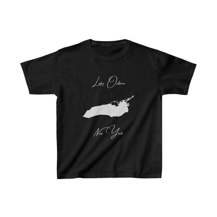 New  York  Lake  Ontario  Youth  T-shirt  front  position  view  from  front  black.webp