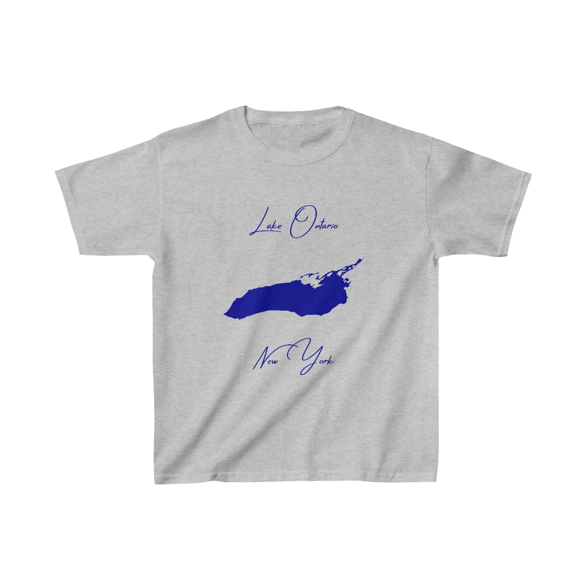 New  York  Lake  Ontario  Youth  T-shirt  front  position  view  from  front  sport  grey.webp