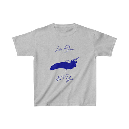 New  York  Lake  Ontario  Youth  T-shirt  front  position  view  from  front  sport  grey.webp