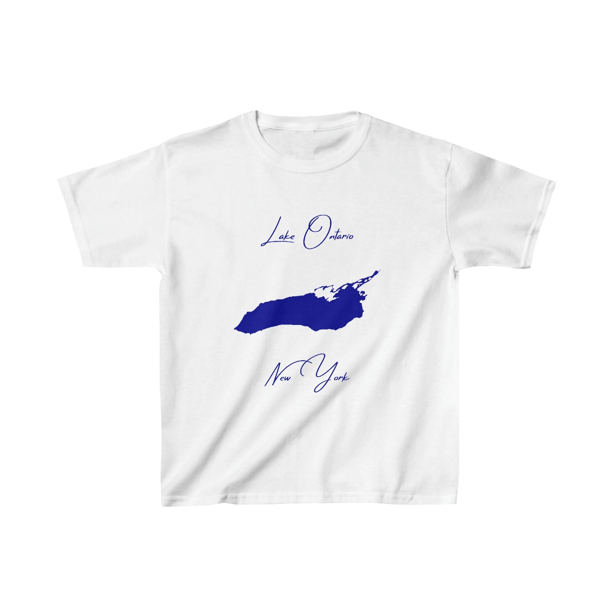 New  York  Lake  Ontario  Youth  T-shirt  front  position  view  from  front  white.webp