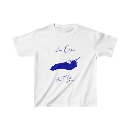 New  York  Lake  Ontario  Youth  T-shirt  front  position  view  from  front  white.webp