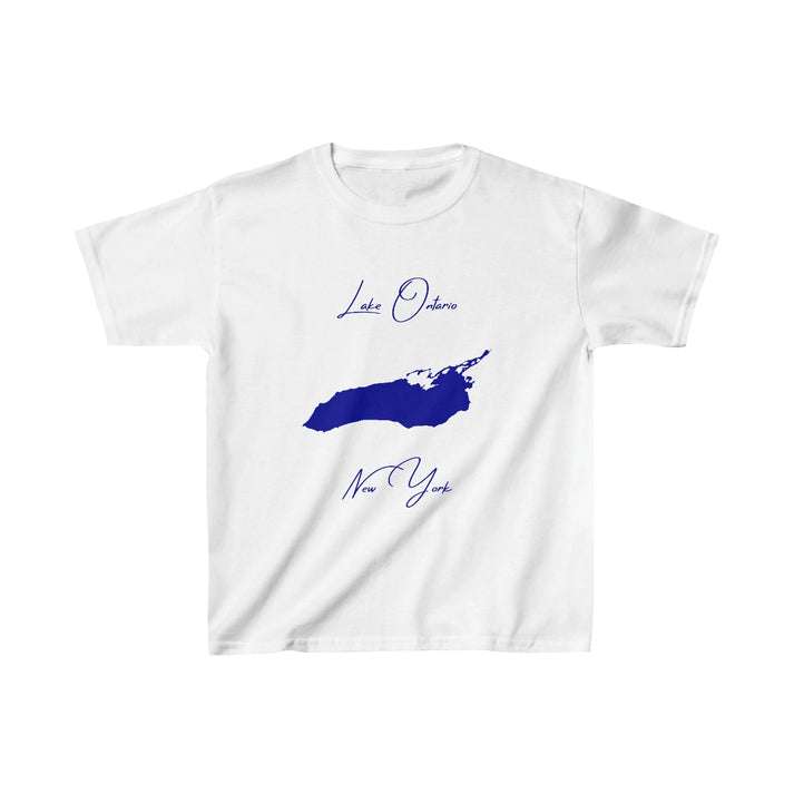 New  York  Lake  Ontario  Youth  T-shirt  front  position  view  from  front  white.webp