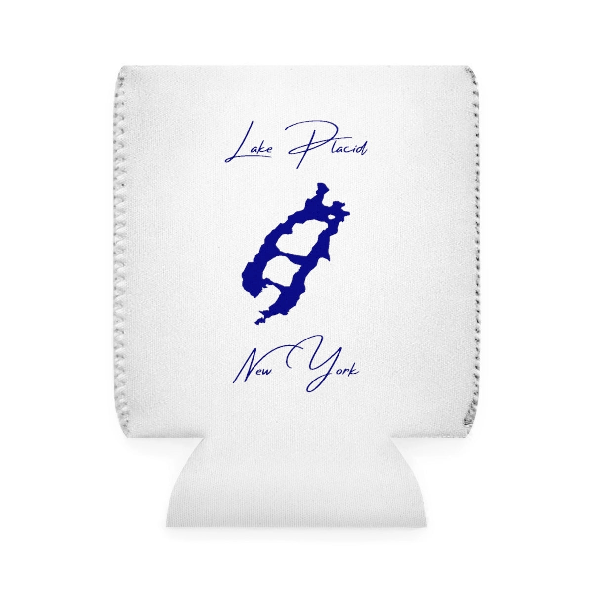 New  York  Lake  Placid  Can  Koozie  front  position  view  from  front-1  white.webp