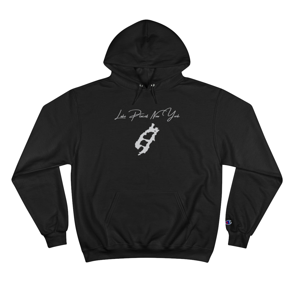 New  York  Lake  Placid  Hoodie  front  position  view  from  front  black.webp