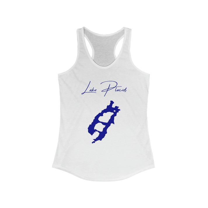 New  York  Lake  Placid  Racerback-Tank  front  position  view  from  front  solid  white.webp