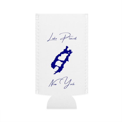 New  York  Lake  Placid  Slim  Can  Koozie  front  position  view  from  flat-front  white.webp