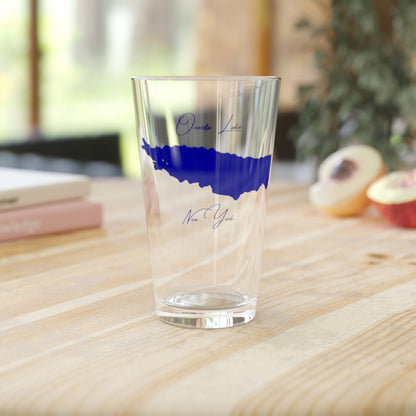 New  York  Oneida  Lake  16oz  Pint  Glass  front  position  view  from  context-2  16oz.webp