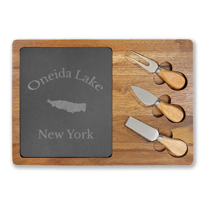New  York  Oneida  Lake  Engraved  Charcuterie  Board  other  position  view  from  front  13  3  4  x  9  3  4.webp