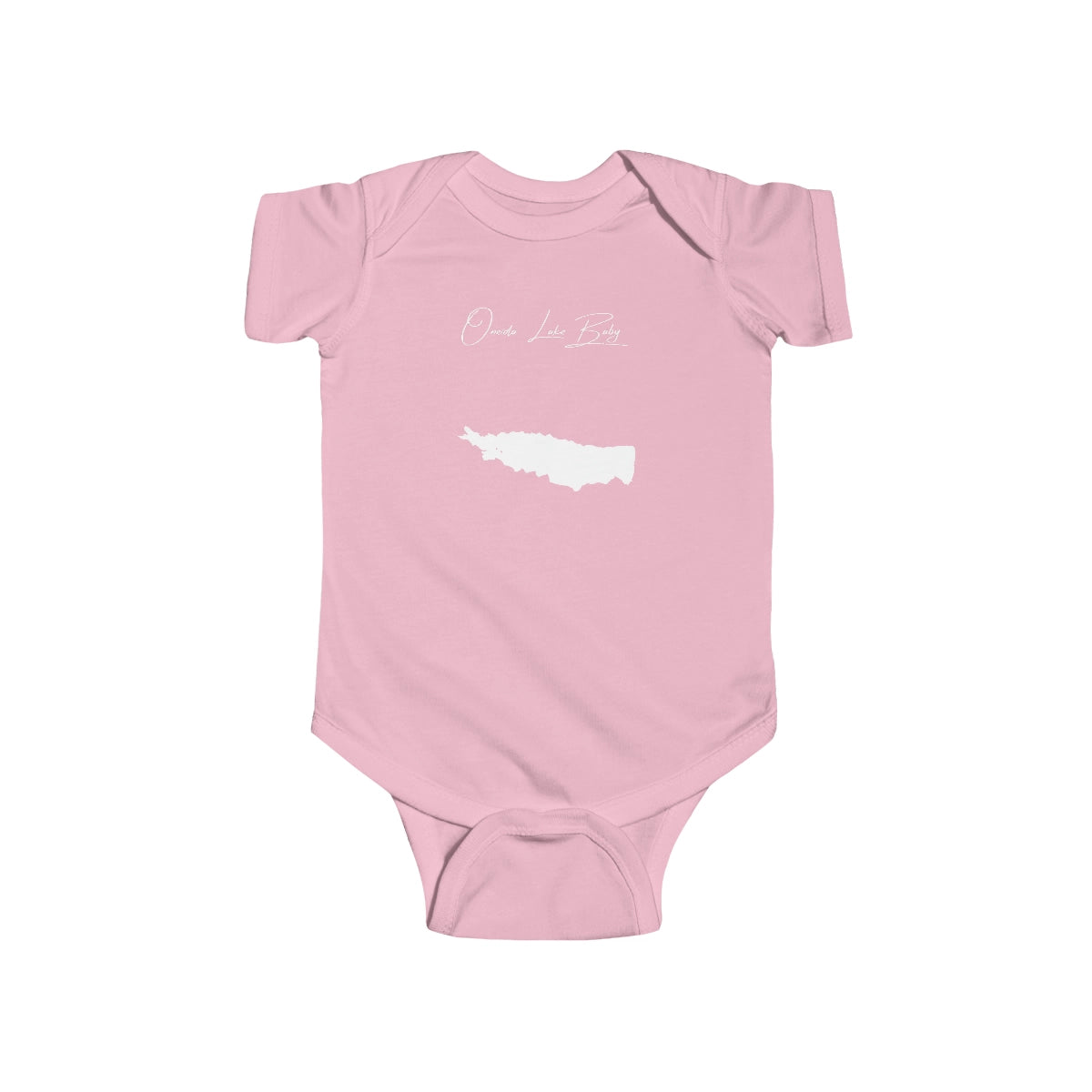 New  York  Oneida  Lake  Onesie  front  position  view  from  front  pink.webp