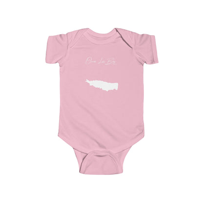 New  York  Oneida  Lake  Onesie  front  position  view  from  front  pink.webp
