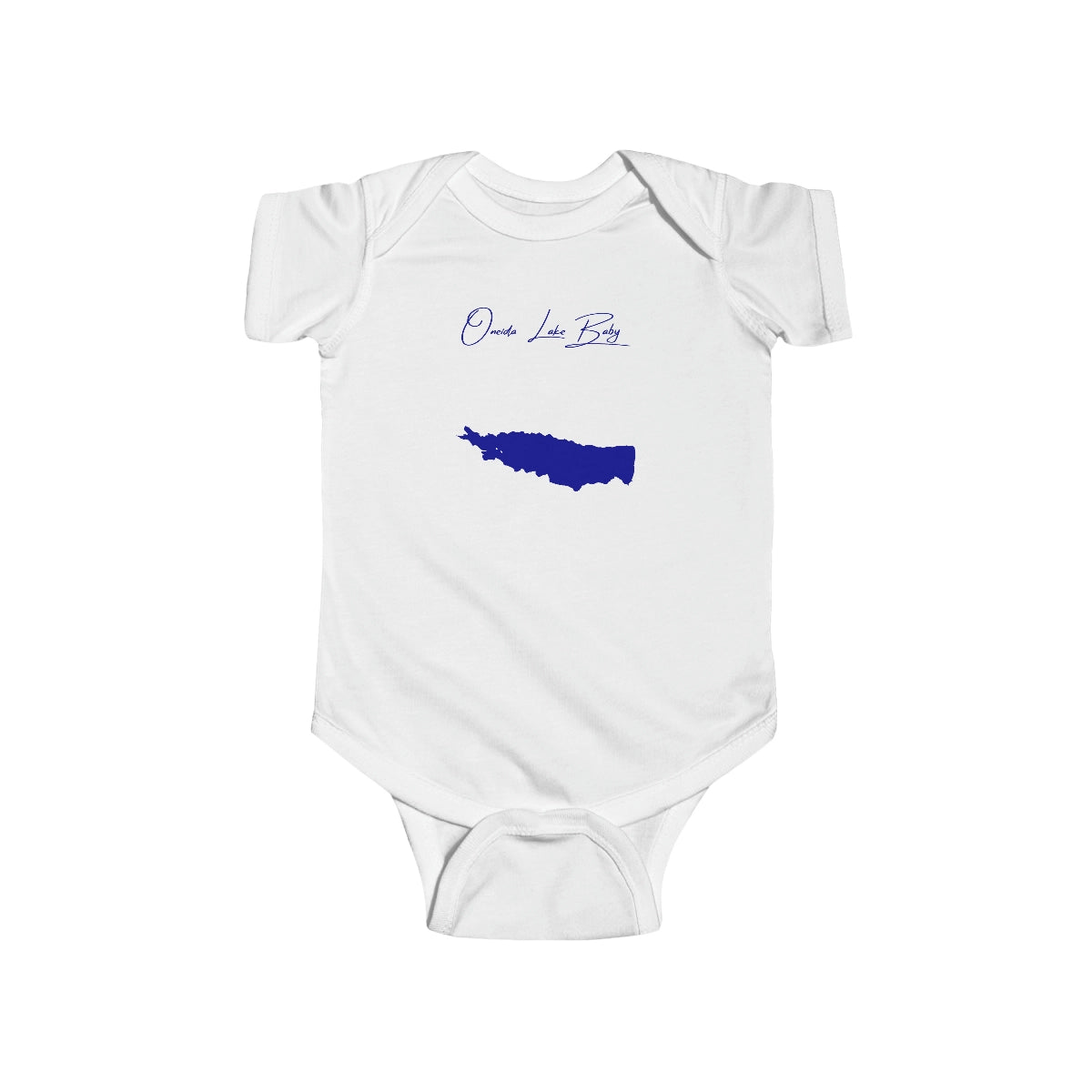 New  York  Oneida  Lake  Onesie  front  position  view  from  front  white.webp