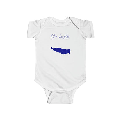 New  York  Oneida  Lake  Onesie  front  position  view  from  front  white.webp