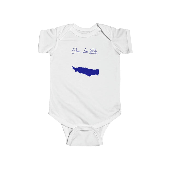 New  York  Oneida  Lake  Onesie  front  position  view  from  front  white.webp