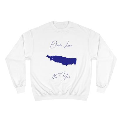 New  York  Oneida  Lake  Sweatshirt  front  position  view  from  front  white.webp