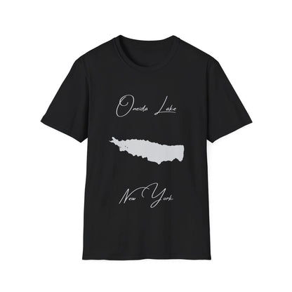 New  York  Oneida  Lake  T-shirt  front  position  view  from  front  black.webp