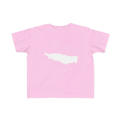 New  York  Oneida  Lake  Toddler  T-shirt  front  position  view  from  front  pink.webp