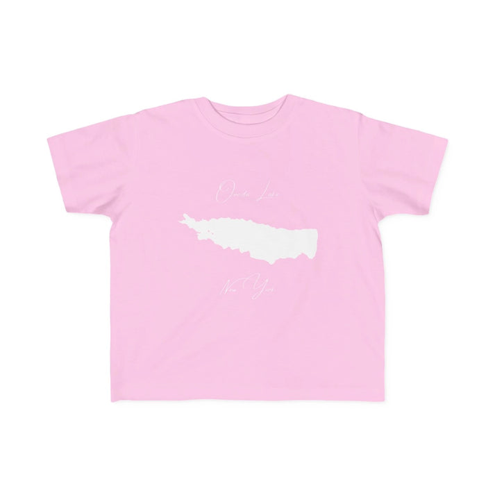 New  York  Oneida  Lake  Toddler  T-shirt  front  position  view  from  front  pink.webp