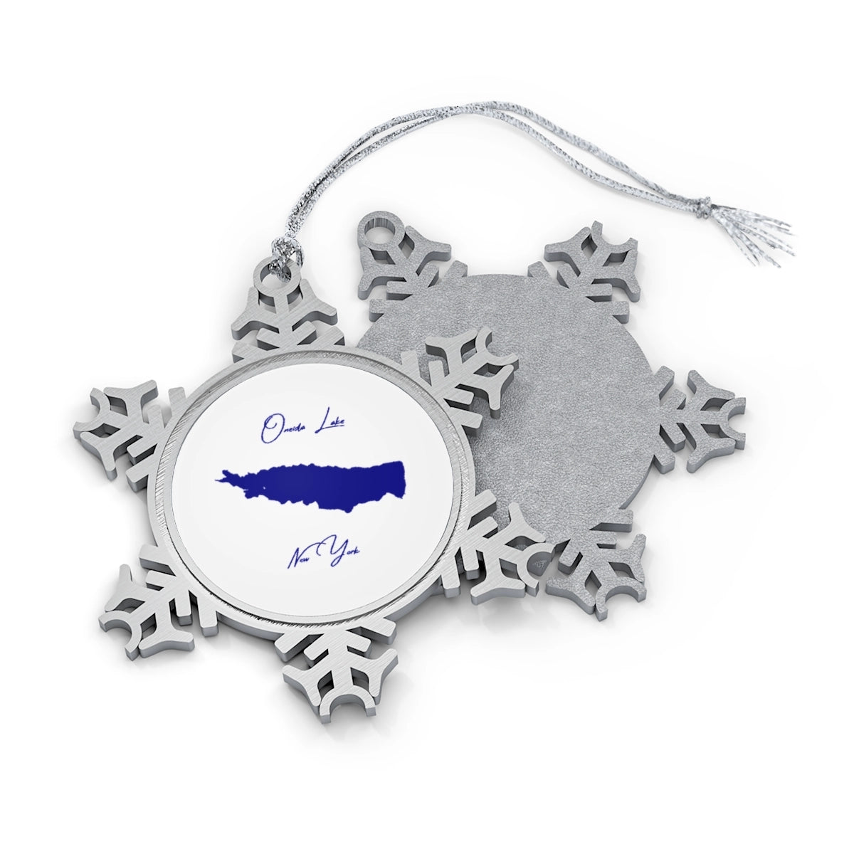New  York  Oneida  Lake  XMAS  Ornament  front  position  view  from  front-and-back  one  size.webp