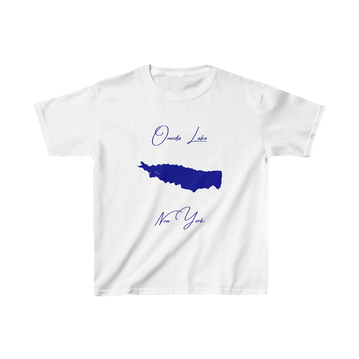New  York  Oneida  Lake  Youth  T-shirt  front  position  view  from  front  white.webp