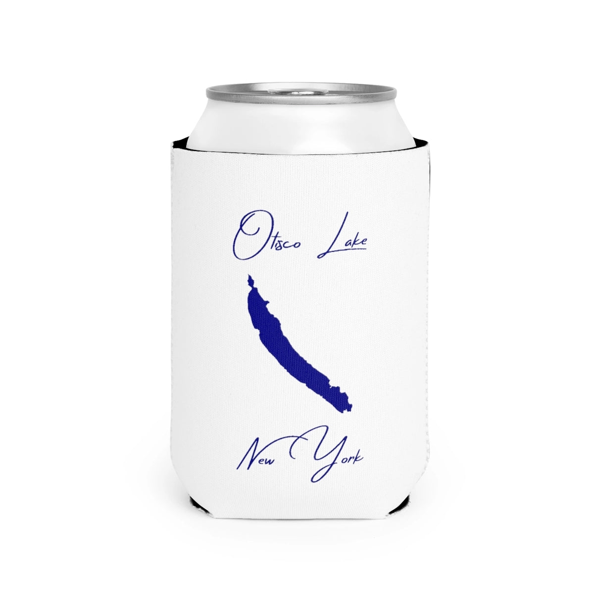 New  York  Otisco  Lake  Can  Koozie  front  position  view  from  front-2  white.webp