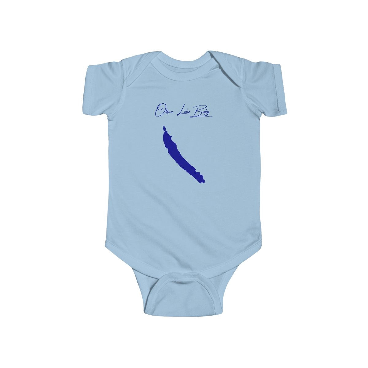 New  York  Otisco  Lake  Onesie  front  position  view  from  front  light  blue.webp